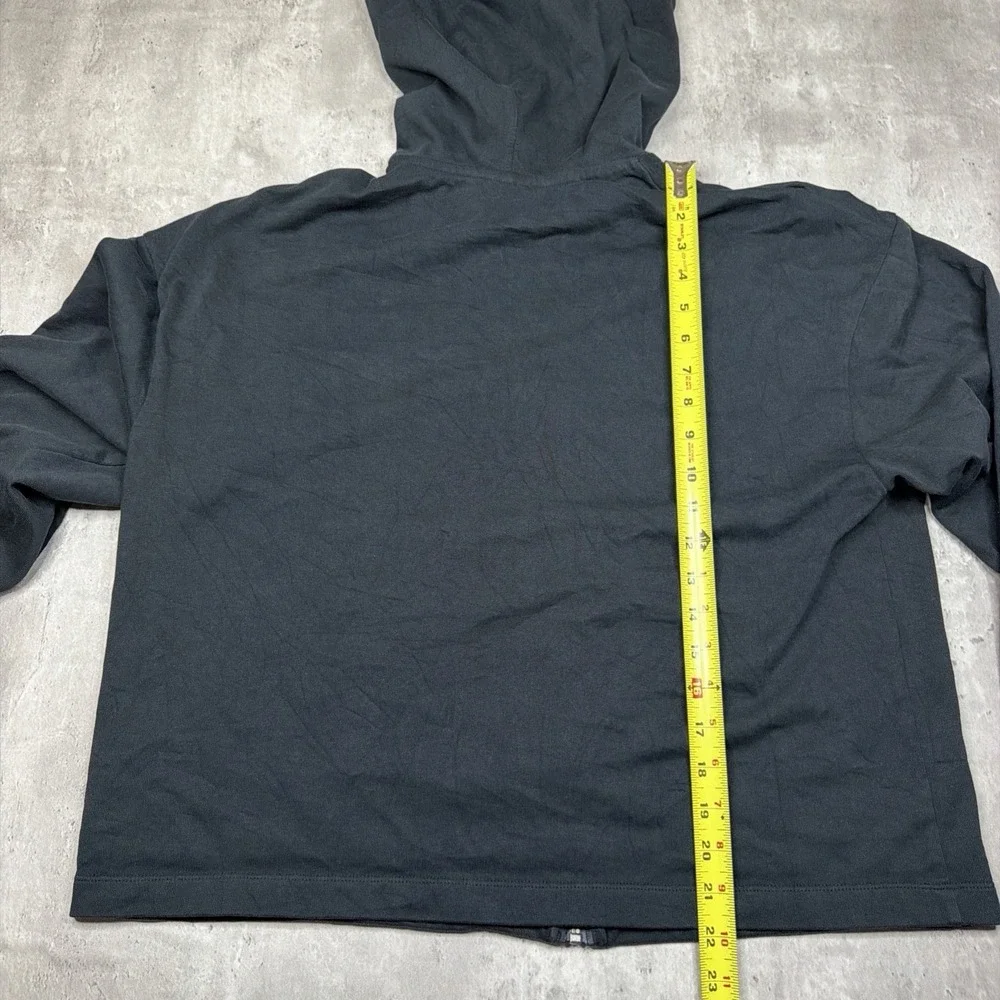 Nike Sportswear Full Zip Cropped Boxy Hoodie Pullower Black Womens Small L